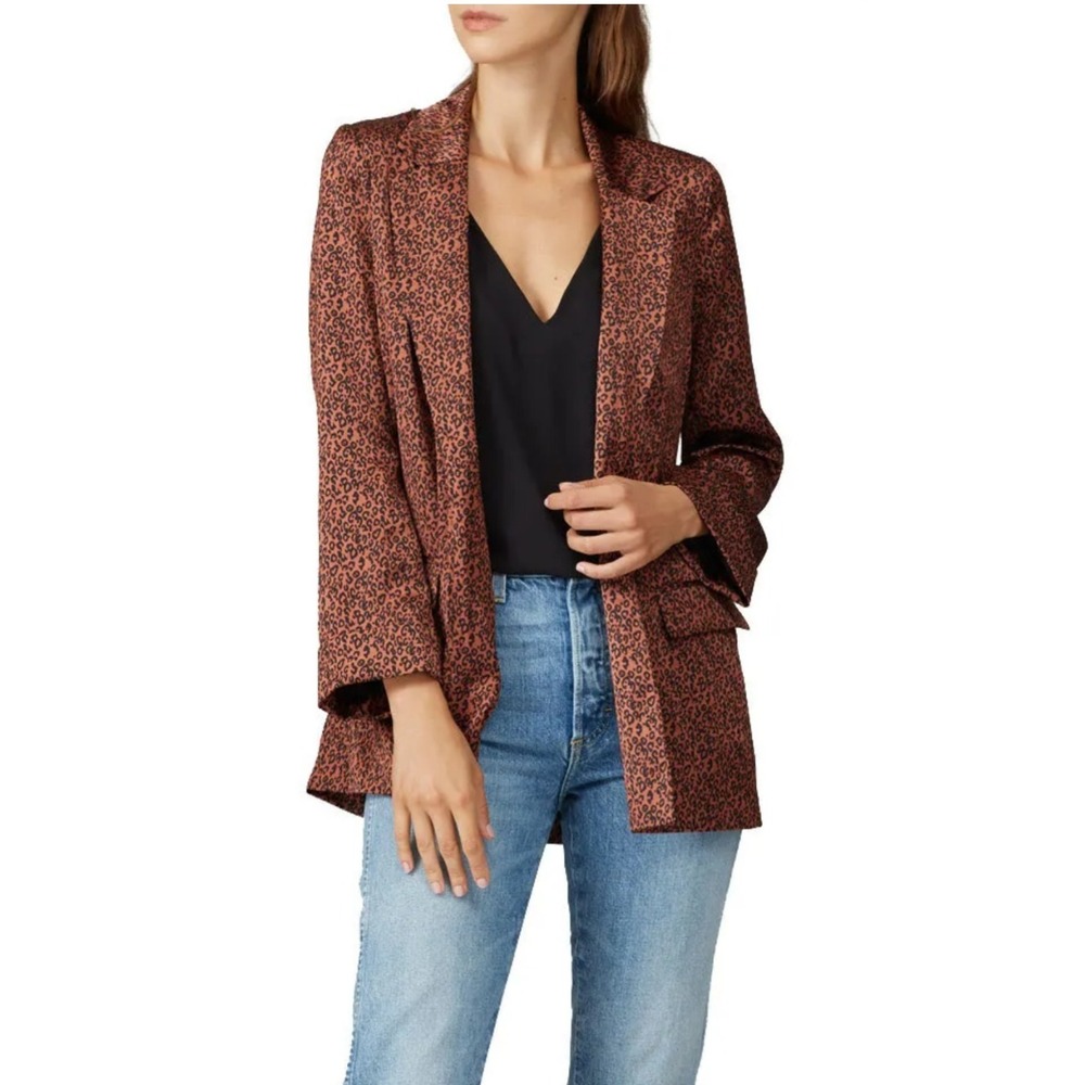 B Collection by Boboau‎ Leopard Print Blazer Jacket Women's Size S